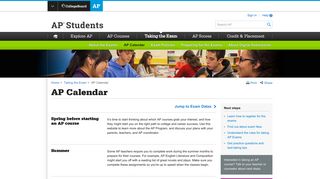 AP Test Dates and Exam Schedule - AP Calendar - AP Student