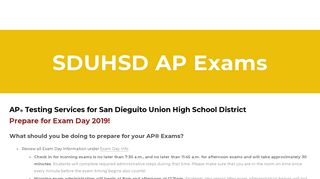 SDUHSD AP Exams