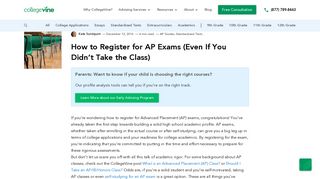 How to Register for AP Exams - CollegeVine blog