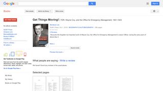 Get Things Moving!: FDR, Wayne Coy, and the Office for Emergency ...