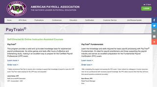 PayTrain - American Payroll Association