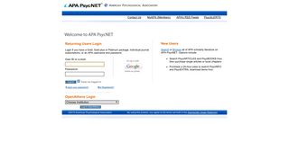 APA PsycNET - American Psychological Association