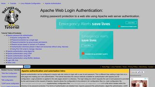 Linux Tutorial - Apache Web Login Authentication: - YoLinux.com