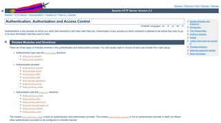 Authentication, Authorization and Access Control - Apache HTTP Server