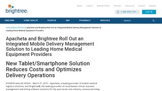 Apacheta and Brightree Roll Out an Integrated Mobile Delivery ...