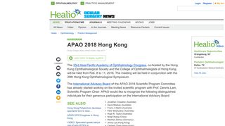 APAO 2018 Hong Kong - Healio