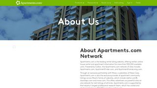 About Our Online House Rental Website Network - Apartments.com