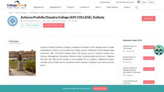 Acharya Prafulla Chandra College (APC COLLEGE), Kolkata - 2019 ...