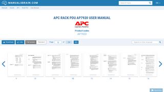 Quick Configuration - APC Rack PDU AP7920 User Manual - Page 12 ...
