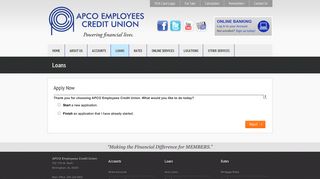 APCO Employees Credit Union - Apply Now