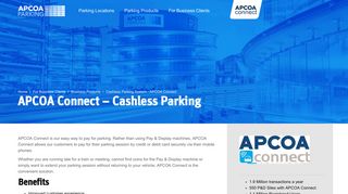 Cashless Parking System - APCOA Connect - APCOA Parking