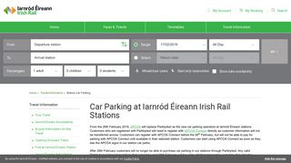 Car Parking at Iarnród Éireann Irish Rail Stations