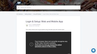 Login & Setup: Web and Mobile App | APE Mobile Help Center