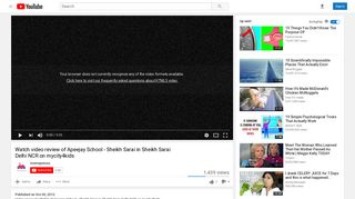 Watch video review of Apeejay School - Sheikh Sarai in Sheikh ...