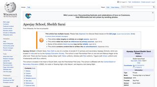 Apeejay School, Sheikh Sarai - Wikipedia