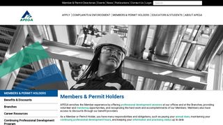 Members & Permit Holders | APEGA