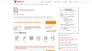 Apers Form - Fill Online, Printable, Fillable, Blank | PDFfiller