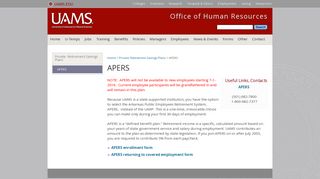 Office of Human Resources – APERS