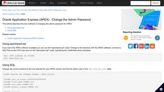 Oracle Application Express (APEX) : Change the Admin ... - Oracle Base