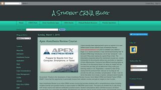 A Student CRNA Blog: Apex Anesthesia Review Course
