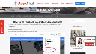 How To Do Facebook Integration with ApexChat? - Apex Chat