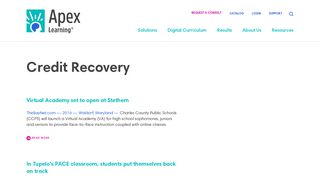 Credit Recovery | Apex Learning