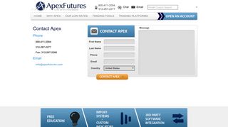 ApexFutures Phone, Email, Online Chat | Contact Us Now