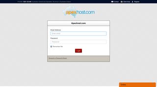 Login to manage your account - ApexHost