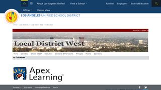 Local District West / APEX Learning - Los Angeles Unified School District