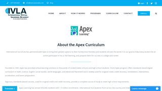 Apex/Honors Curriculum - Internatonal Virtual Learning Academy