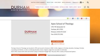 Apex School of Theology - Durham, NC