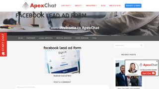 facebook lead ad form - Apex Chat