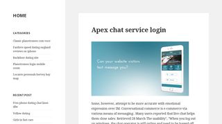 Apex chat service login.