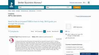 APG Services | Complaints | Better Business Bureau® Profile