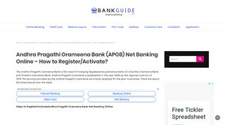 Andhra Pragathi Grameena Bank (APGB) Net Banking Online - How to ...