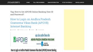 How to Get APGVB Online Banking User ID and Password? Archives ...