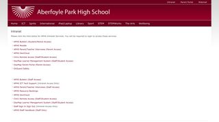 Intranet | Aberfoyle Park High School
