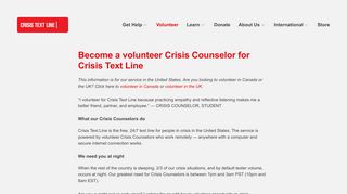 Volunteer | Crisis Text Line