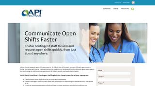 Agency Campaign Temp Access Portal Self-Scheduling | API Healthcare