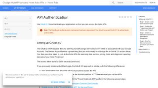 API Authentication | Hotel Ads | Google Developers