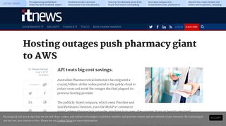 Hosting outages push pharmacy giant to AWS - Strategy - iTnews