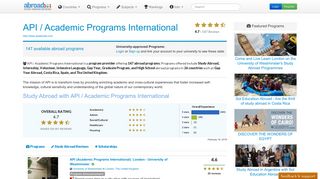 Study Abroad with API / Academic Programs International