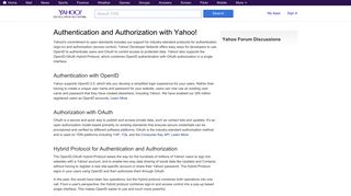 Authentication and Authorization at Yahoo! - YDN