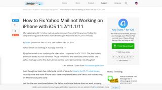 [Solved] Yahoo Mail not Working on iPhone with iOS 11? Here Are Fixes