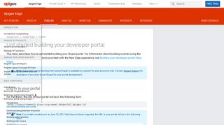Get started building your developer portal | Apigee Docs