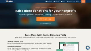 Online Donation Software | Aplos