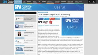 2016 Review of Aplos Fund Accounting | CPA Practice Advisor