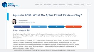 Aplus In 2019: What Do Aplus Client Reviews Say? - WhoIsHostingThis