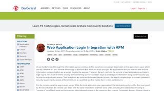Web Application Login Integration with APM - F5 DevCentral