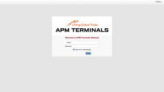 Welcome to APM Terminals Webmail